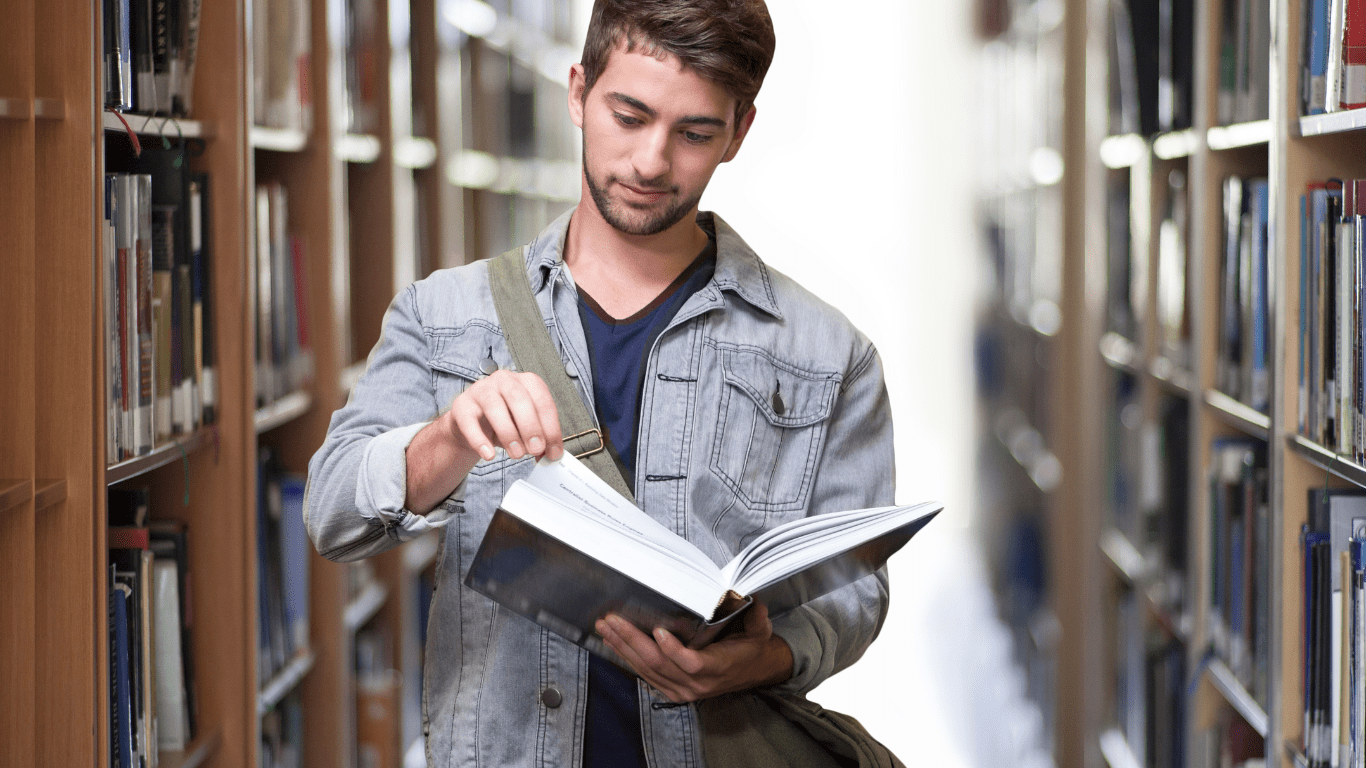 a person reading a book