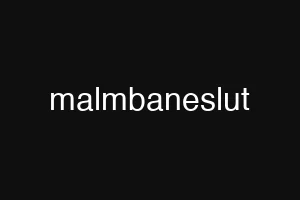 malmbaneslut